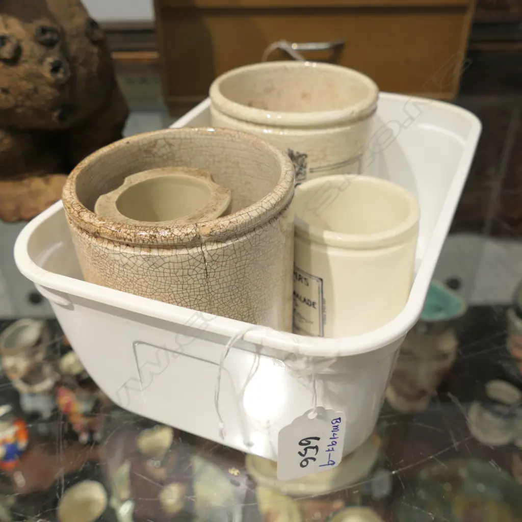 5X ANTQIUE SEVILLE MARMALADE JARS Image 1++