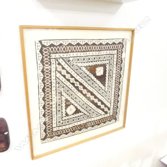 FIJIAN TAPA - MOUNTED & FRAMED