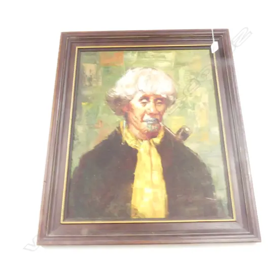 ARTIST UNKNOWN 'ENA TE PAPATAHI' AFTER C.F.GOLDIE, PALETTE KNIFE PORTRAIT, SIGNED. 510 x 405mm