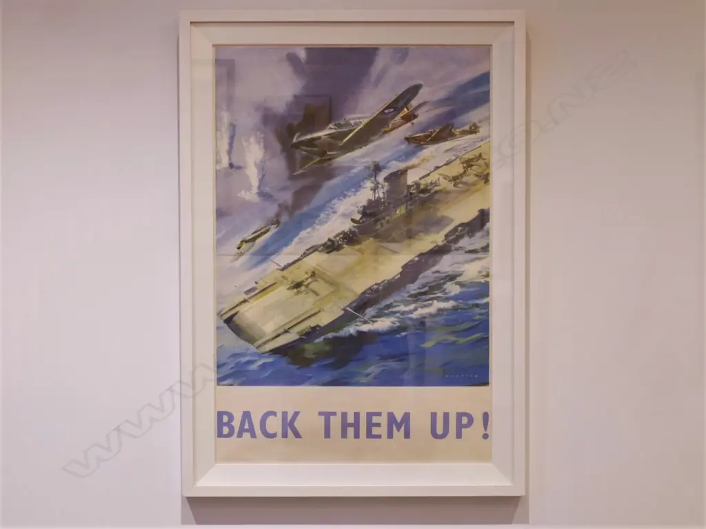A framed WWII propaganda lithograph Image 1++