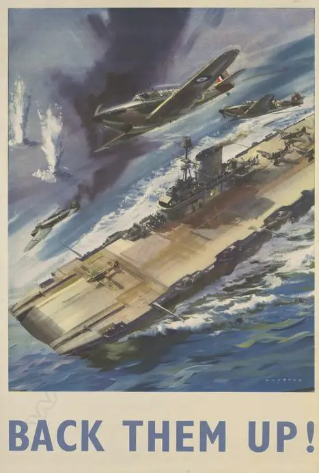 A framed WWII propaganda lithograph Image 1++