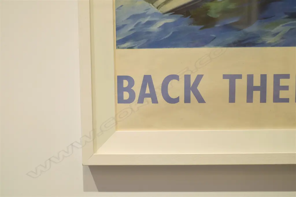 A framed WWII propaganda lithograph Image 1++