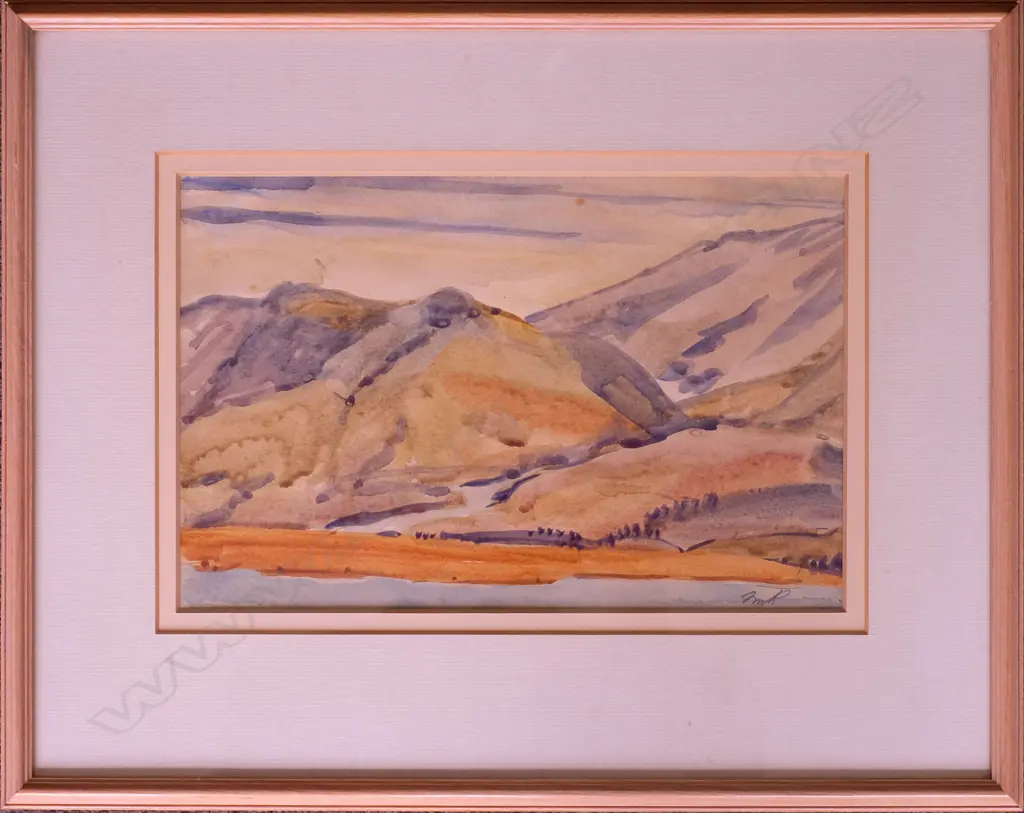 FRANCIS RUTHERFORD 'LAKE HERON - CANTERBURY' WATERCOLOUR  170MM x 260MM Image 1++