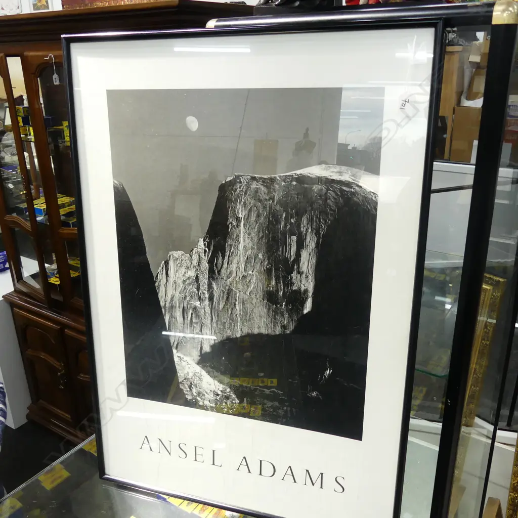 ANSEL ADAMS PHOTOGRAPHIC POSTER 'MOON & HALF DOME, YOSEMITE NATIONAL PARK' Image 1++