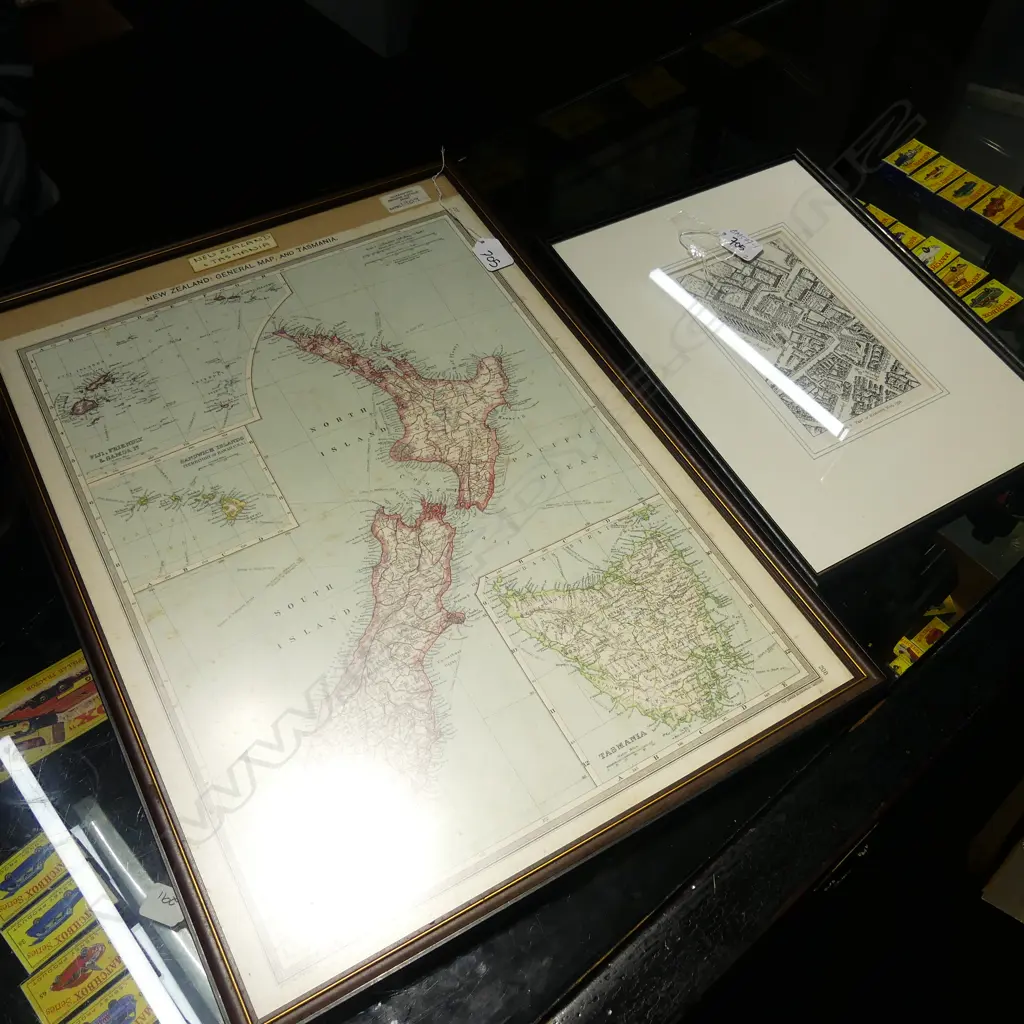 C1909 MAP OF NZ + C1897 'PART HAMOND'S MAP 1592' Image 1++