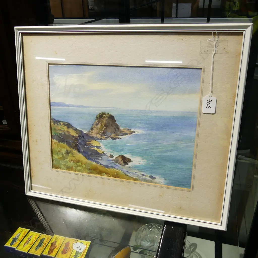 CARL LAUGERSON - W/C COASTAL SCENE 320MM X 240MM Image 1++