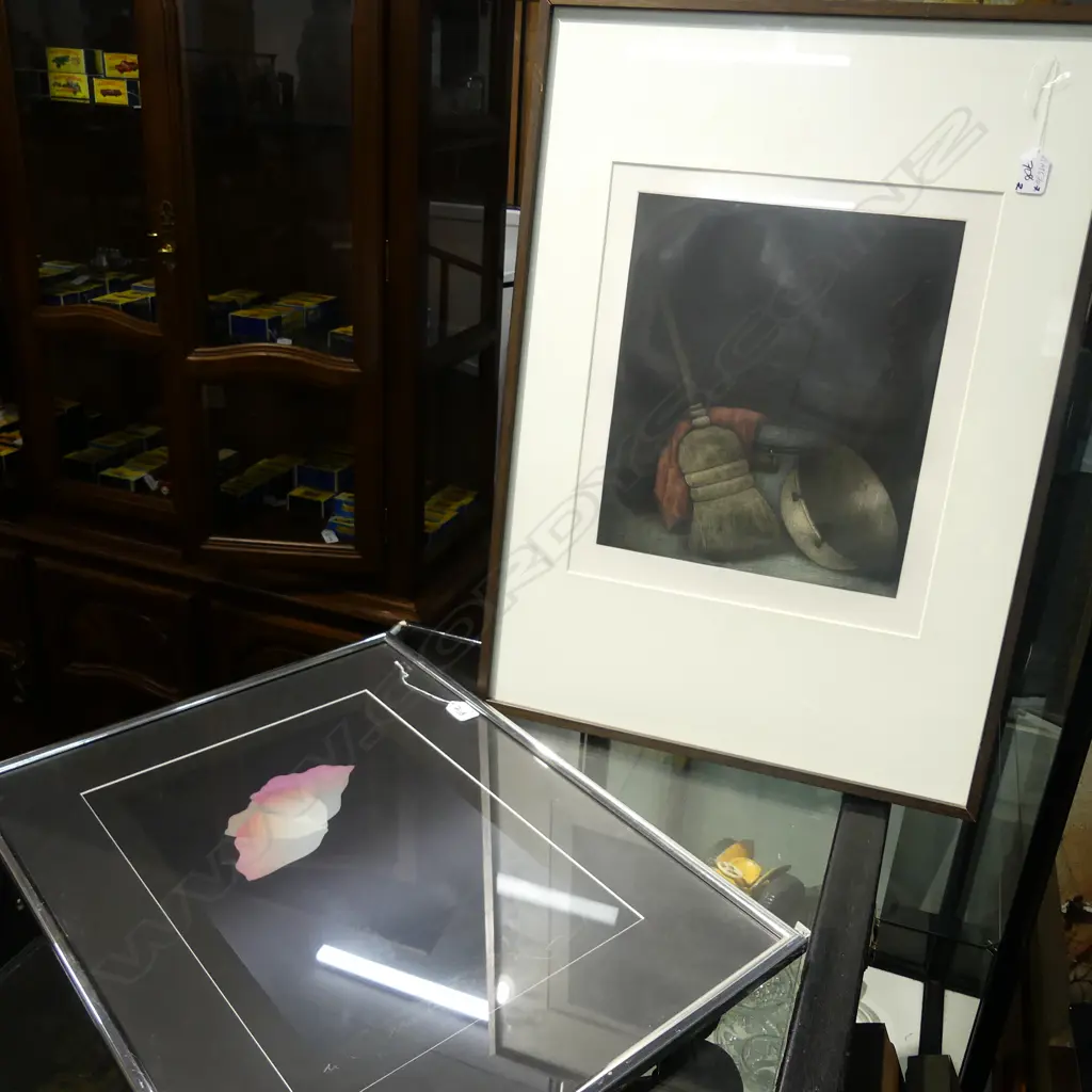 JAP. ARTWORK BROOM 1964' LITHOGRAPH & SCREEN PRINT BY INOUE KOZO. BOTH SIGNED Image 1++