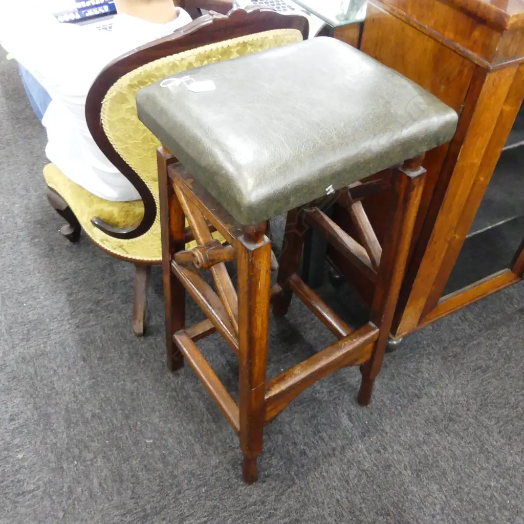 WOODEN FRAMED STOOL H 850 MM Image 1++