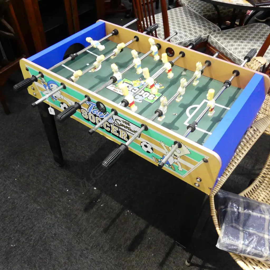 RETRO SIMPSONS SOCCER TABLE GAME H. 780MM L. 940MM Image 1++