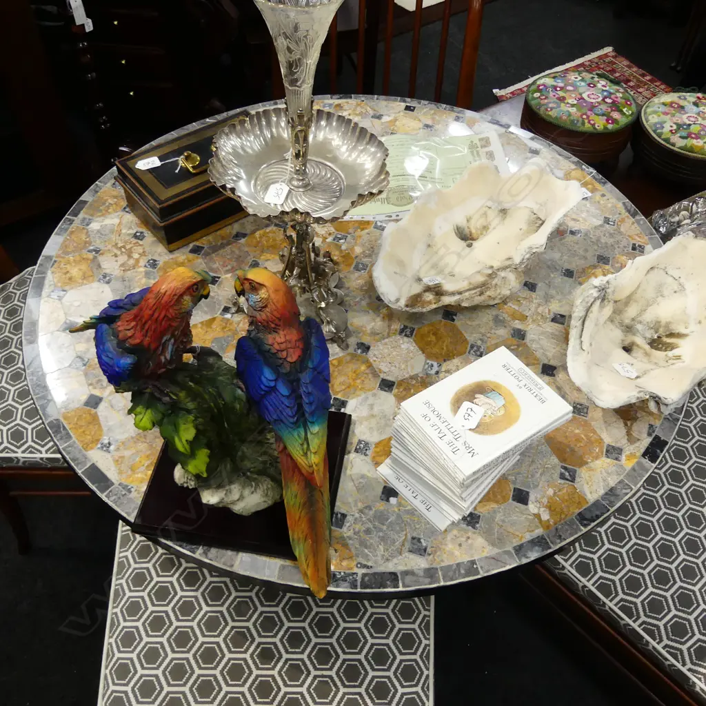 CIRCULAR MARBLE CONSERVATORY TABLE  DIA. 1000MM Image 1++