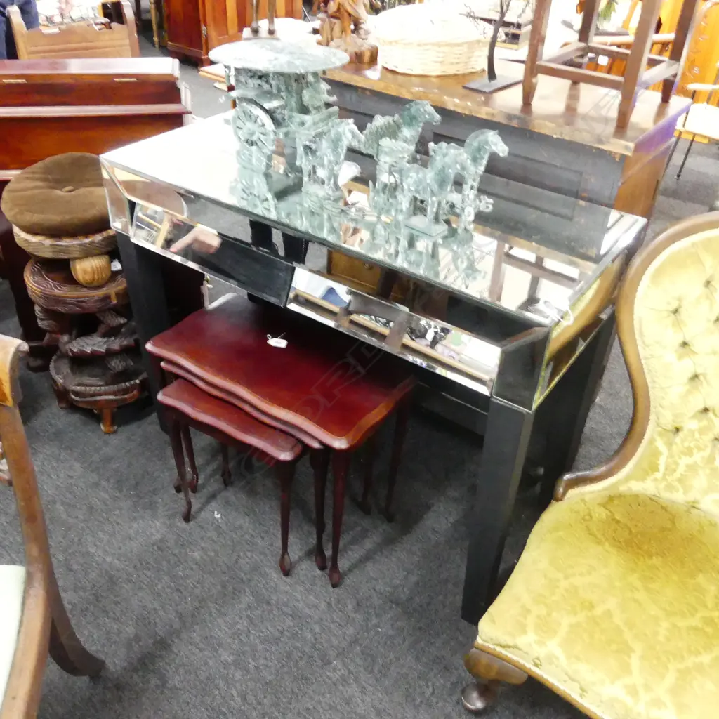 MIRRORED CONSOLE TABLE 1000 X 450 X 780MM Image 1++