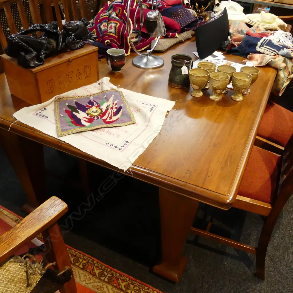 KAURI ARTS AND CRAFTS DINING TABLE W. 1920MM X D. 1120MM Image 1++