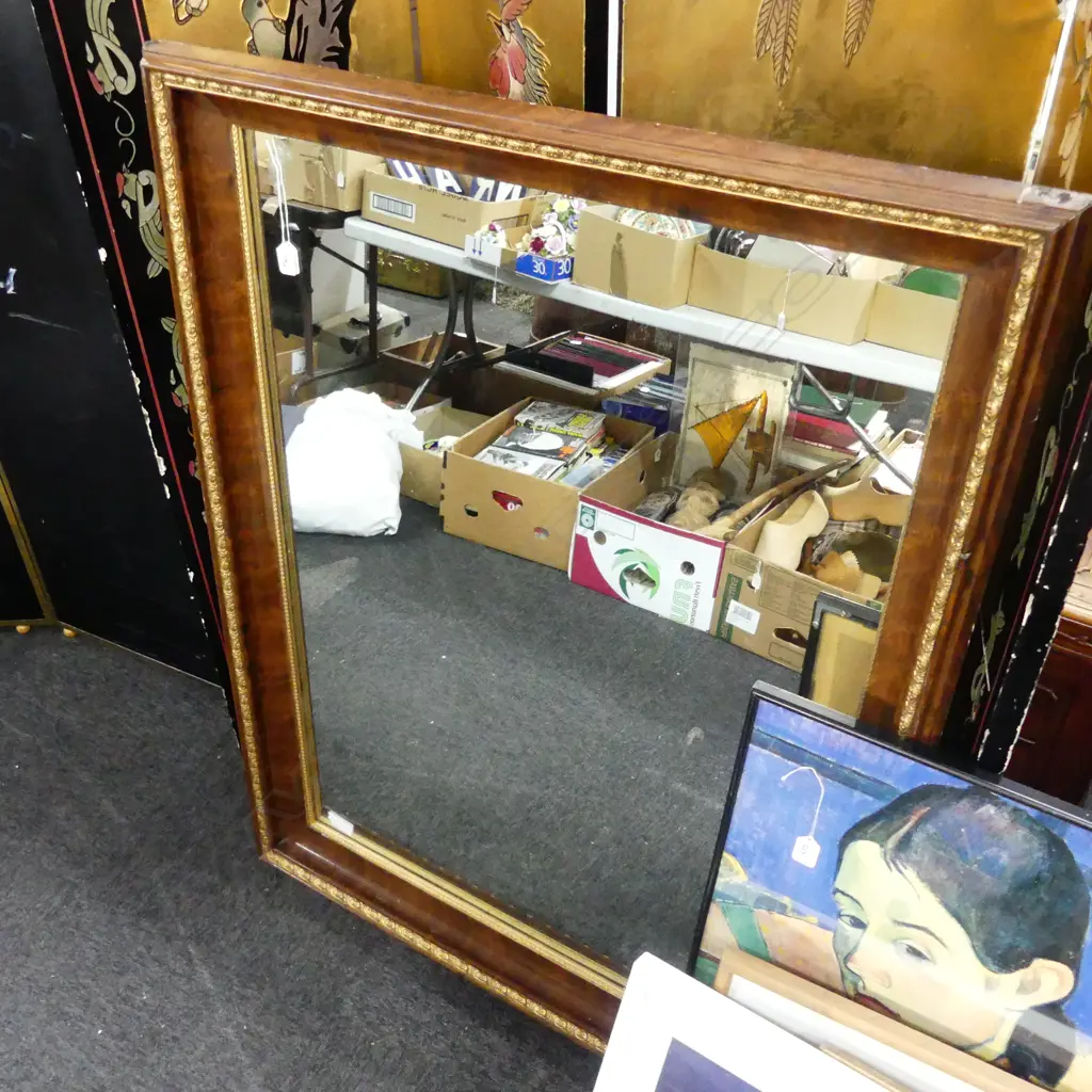 LARGE WOODEN FRAMED MIRROR 1260 X 950  MM Image 1++