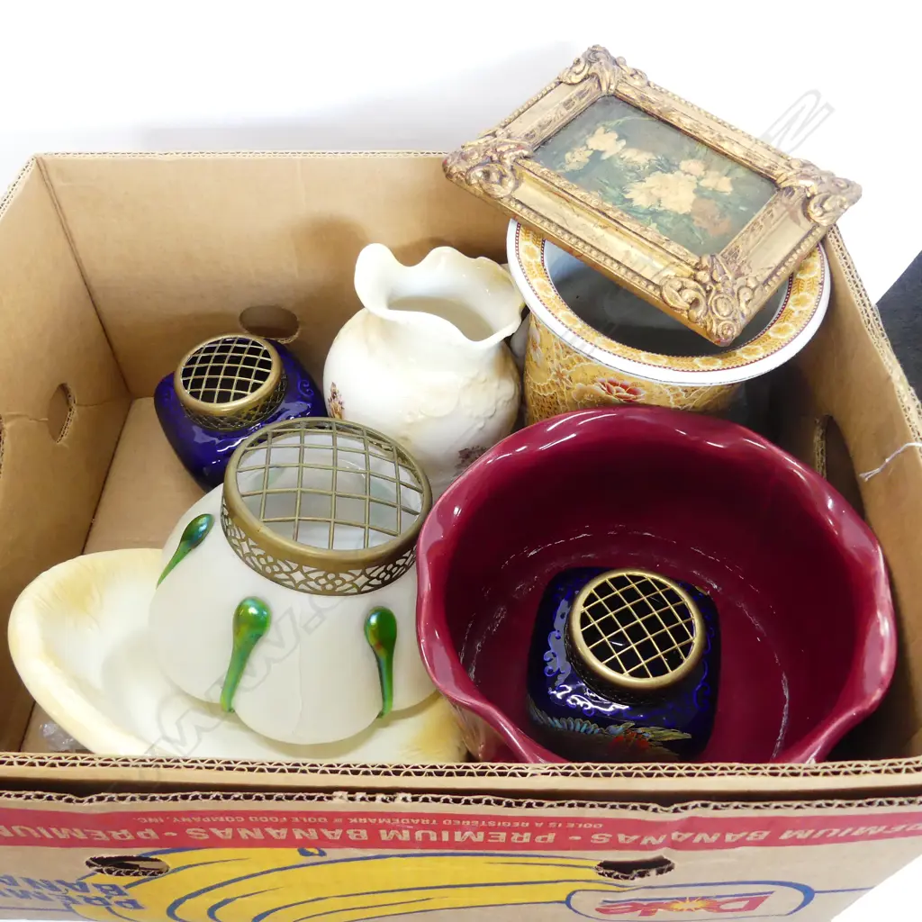 LOT JARDINIERES / ROSE BOWLS / WASH SET ETC Image 1++