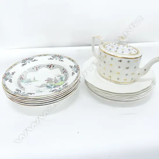 BOX VICTORIAN CHINA SPODE ETC 