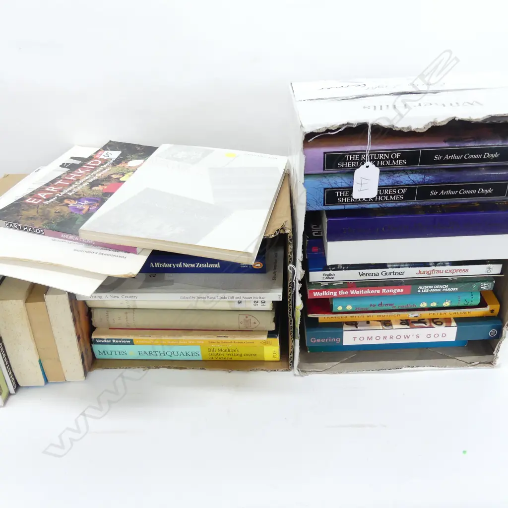 2 BOXES OF BOX; LITERATURE SHERLOCK  ETC Image 1++