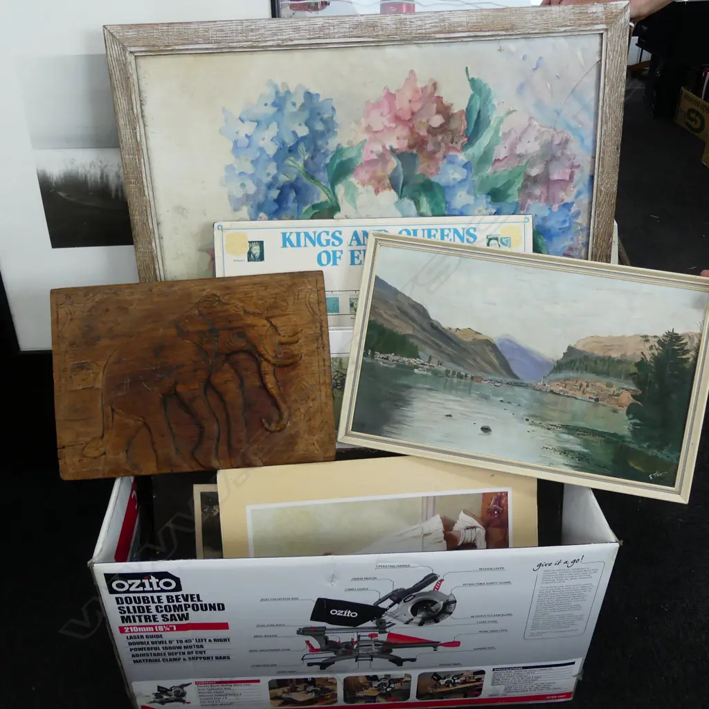 LARGE LOT OF FRAMED AND UNFRAMED PRINTS OIL AND W/COLOUR Image 1++