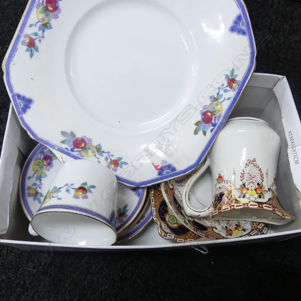 2 EDWARDIAN PART TEA SETS SOME FAULTS Image 1++