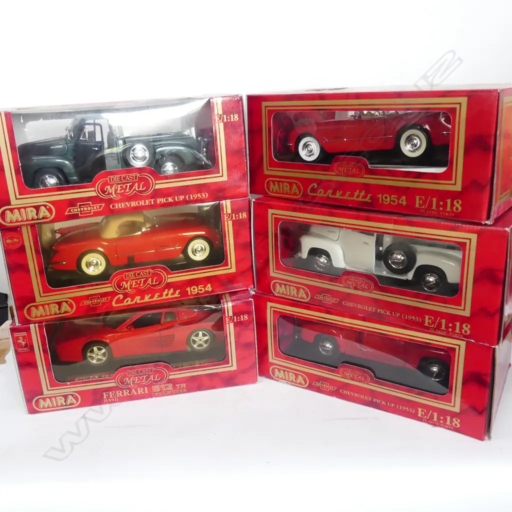 6 MIRA DIE CAST 1:18 SCALE MODEL VEHICLES Image 1++