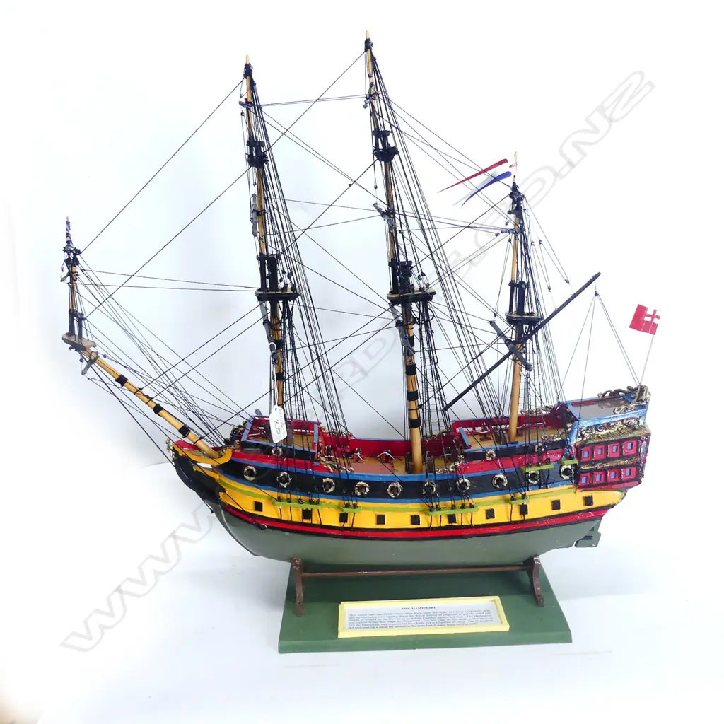 SHIP'S MODEL OF THE HAMPSHIRE Image 1++