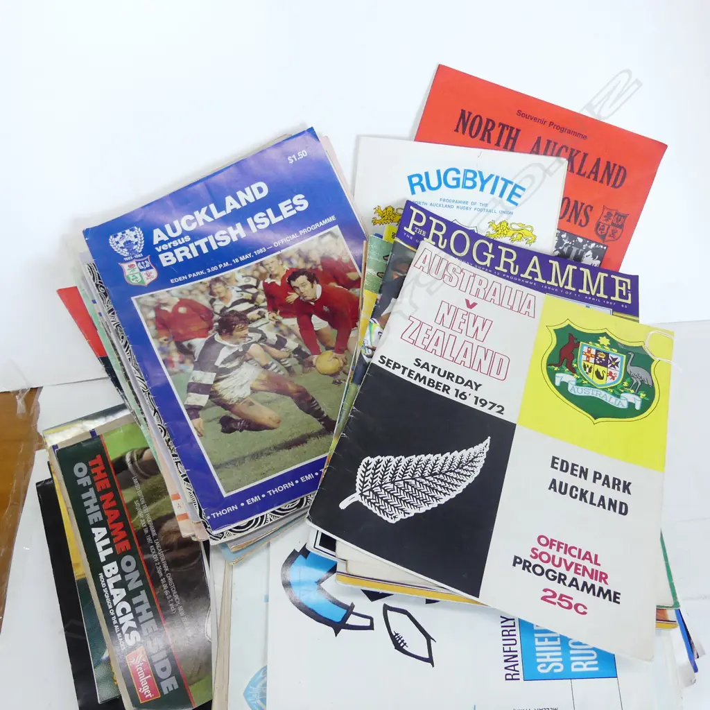 APPROX 48 RUGBY PROGRAMMES c.1955-1991 (details on PDF sheet attached) Image 1++