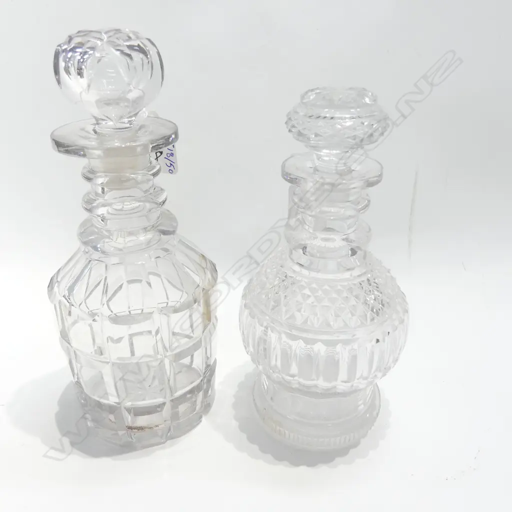 2 SMALL 19THC DECANTERS  Image 1++