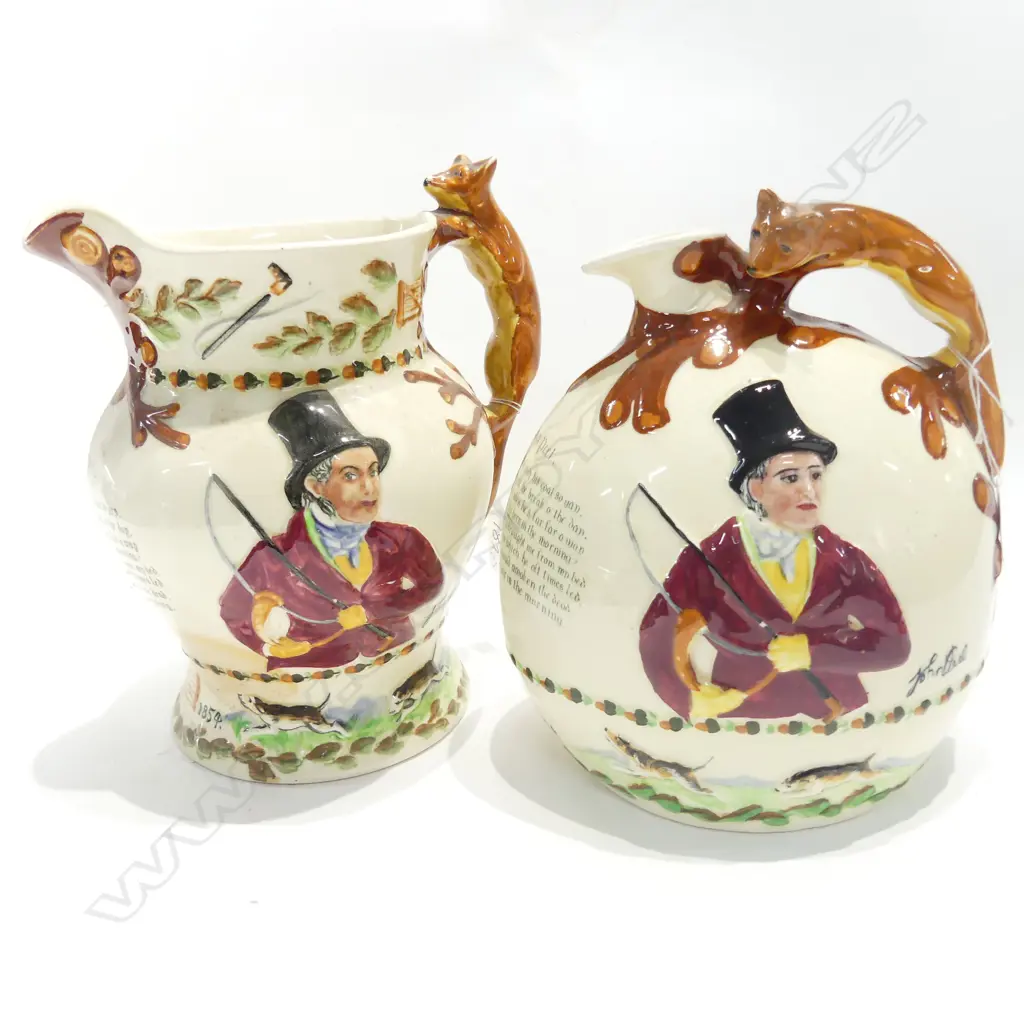 CROWN DEVON JOHN PEEL MUSICAL JUG + DECANTER H. 190MM Image 1++