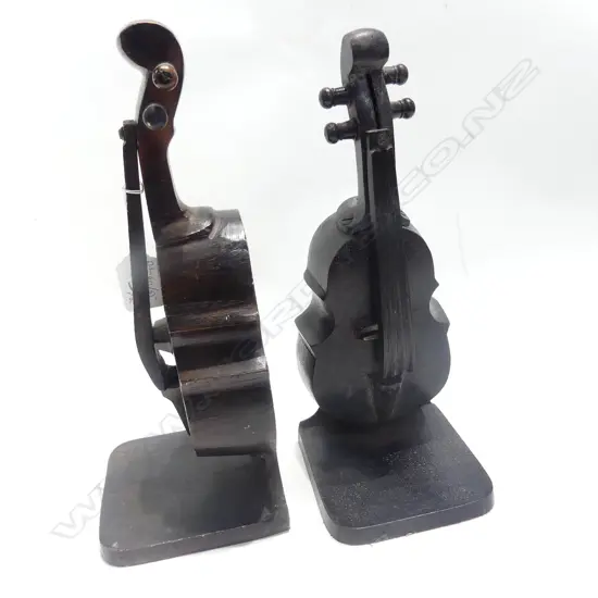 PR OF VIOLIN BOOKENDS H 260 MM