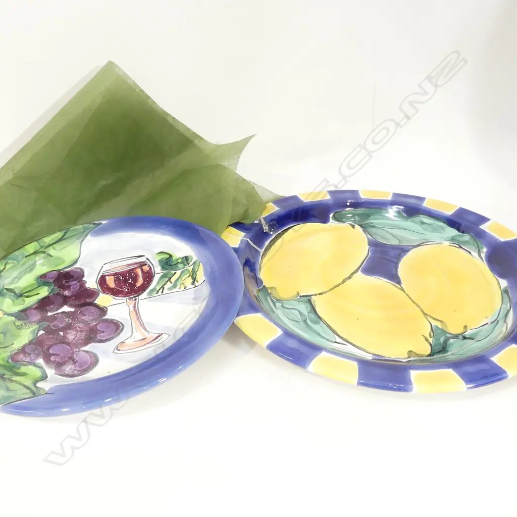 TWO MORRIS AND JAMES PLATTERS DIA.380 AND 290MM Image 1++