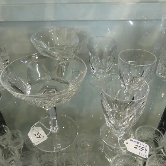3 + 2 WATERFORD CRYSTAL STEMWARE 