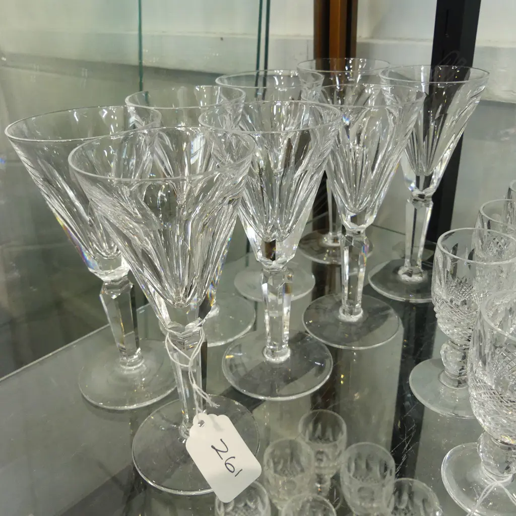 8 WATERFORD STEMMED SHERRY GLASSES Image 1++
