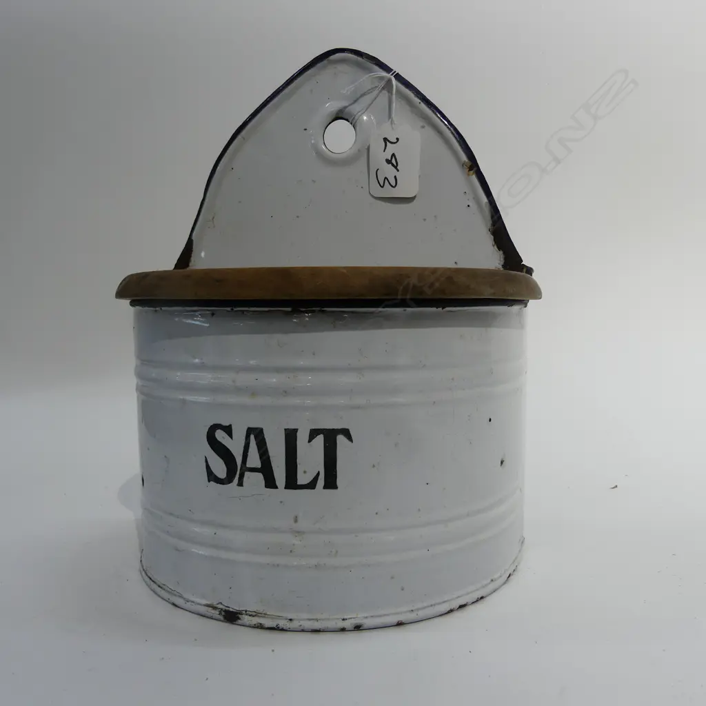 ENAMEL SALT BIN H 250 MM Image 1++
