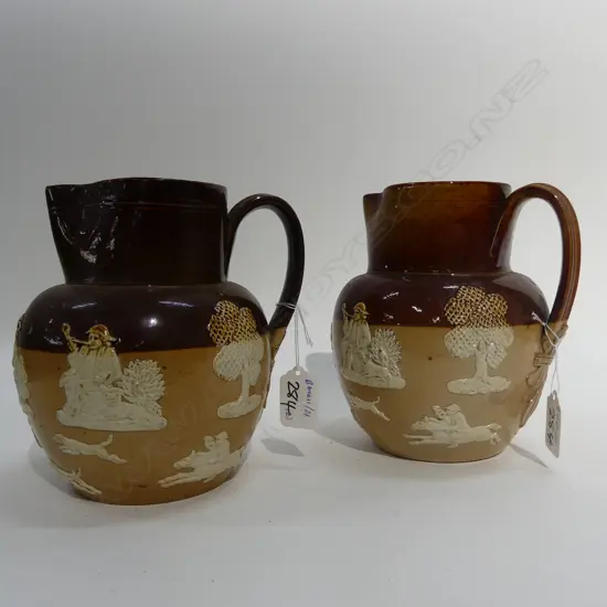 PR R/D LAMBETH SALT GLAZE JUGS H. 180MM