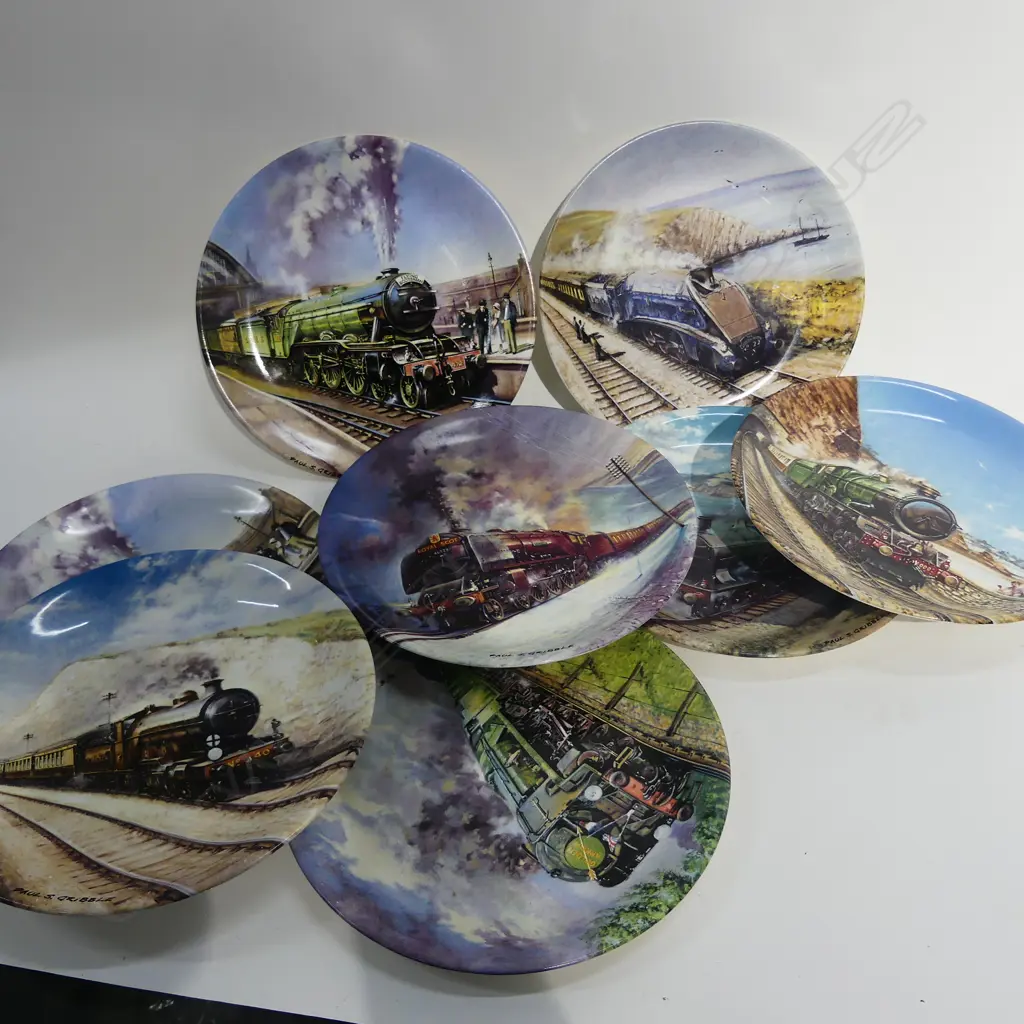 SET 8 DAVENPORT TRAIN TRANSFER PATTERN PLATES DIA. 210MM Image 1++