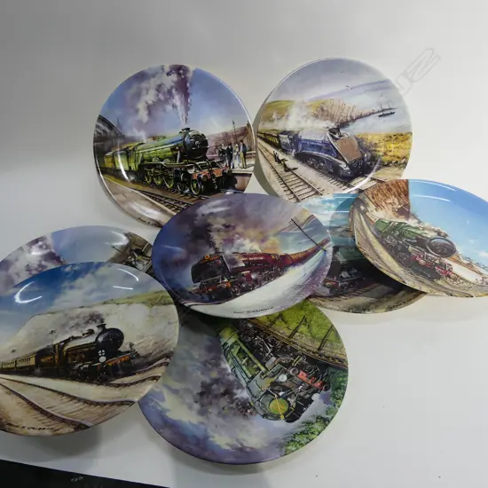 SET 8 DAVENPORT TRAIN TRANSFER PATTERN PLATES DIA. 210MM