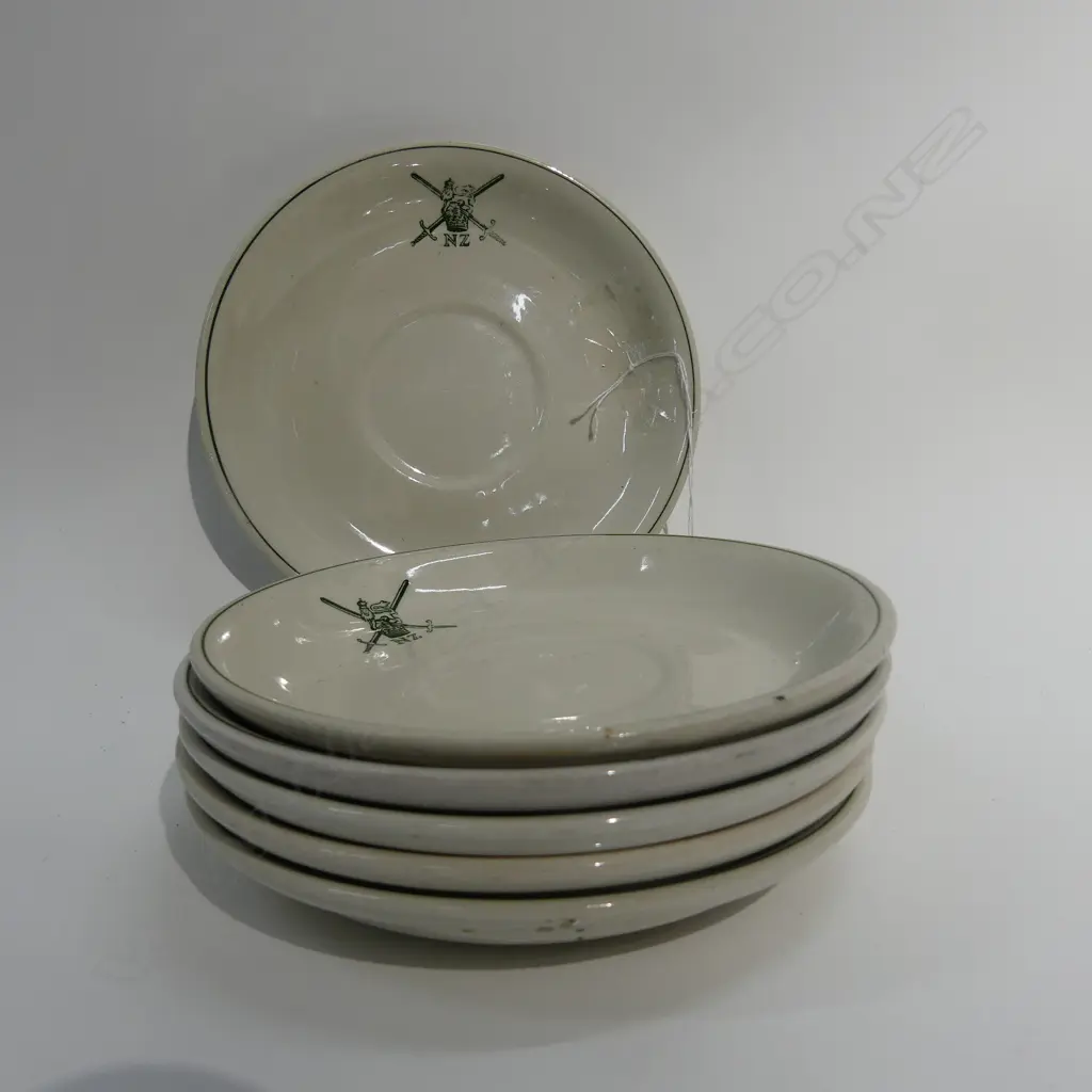 6 CROWN LYNN CRESTED SAUCERS D 210 MM Image 1++