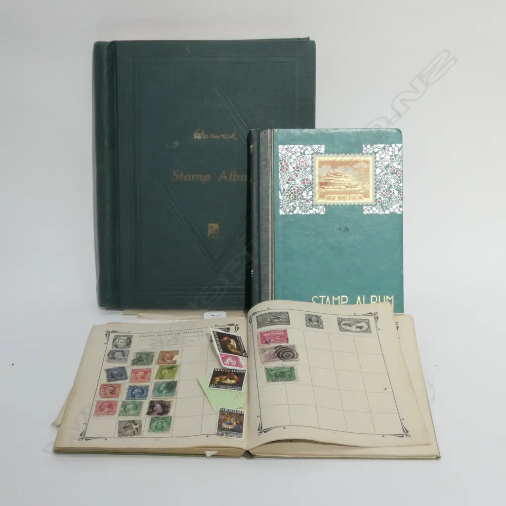Three vintage stamp albums Image 1++