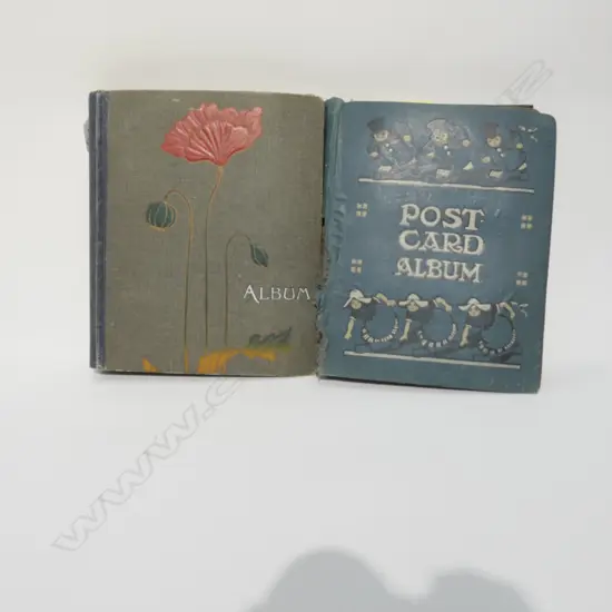 2 OLD POSTCARD ALBUMS ASST WORLD
