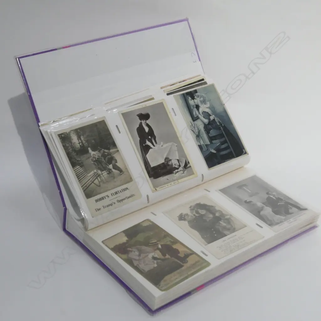 LHG ALBUM VINTAGE POSTCARDS WAR GREETINGS NOVELTY Image 1++