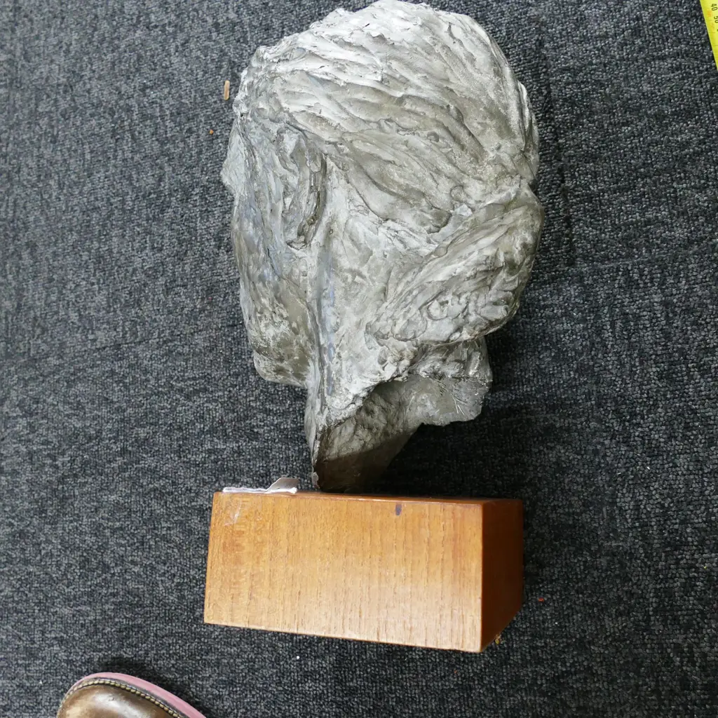 *** correction*** SIMULATED BRONZE (CAST FIBREGLASS) BUST FEMALE HEAD ARTIST UNKNOWN Image 1++