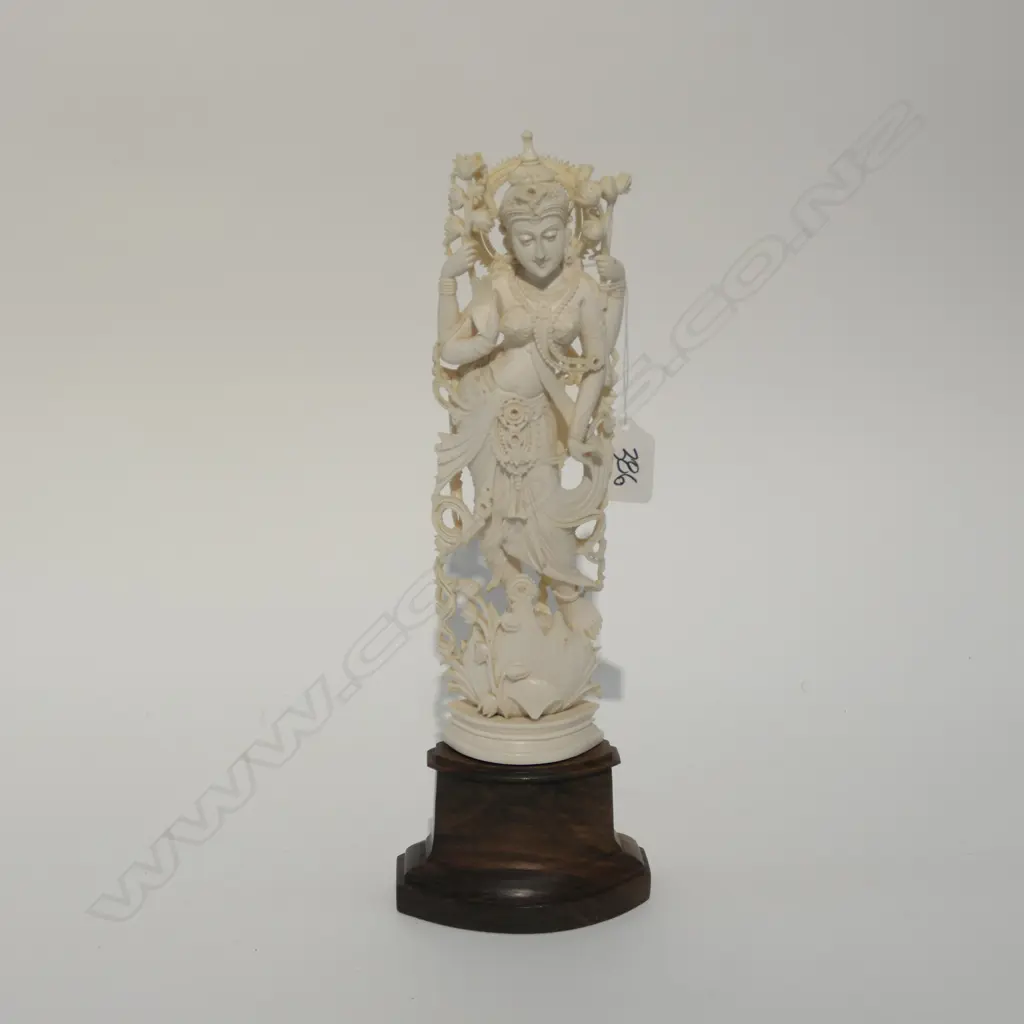 CARVED INDIAN IVORY GODDESS Image 1++