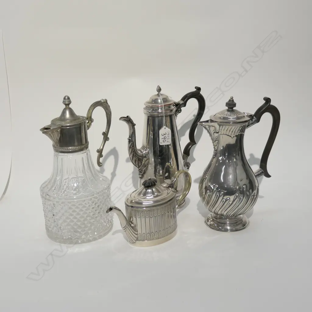 GEORGIAN STYLE COFFEE POT, CLARET JUG, HOT WATER POT & TEAPOT Image 1++