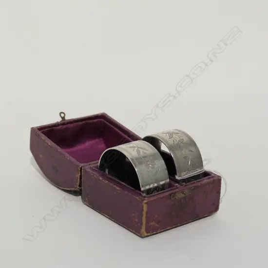 PAIR SILVER NAPKIN RINGS
