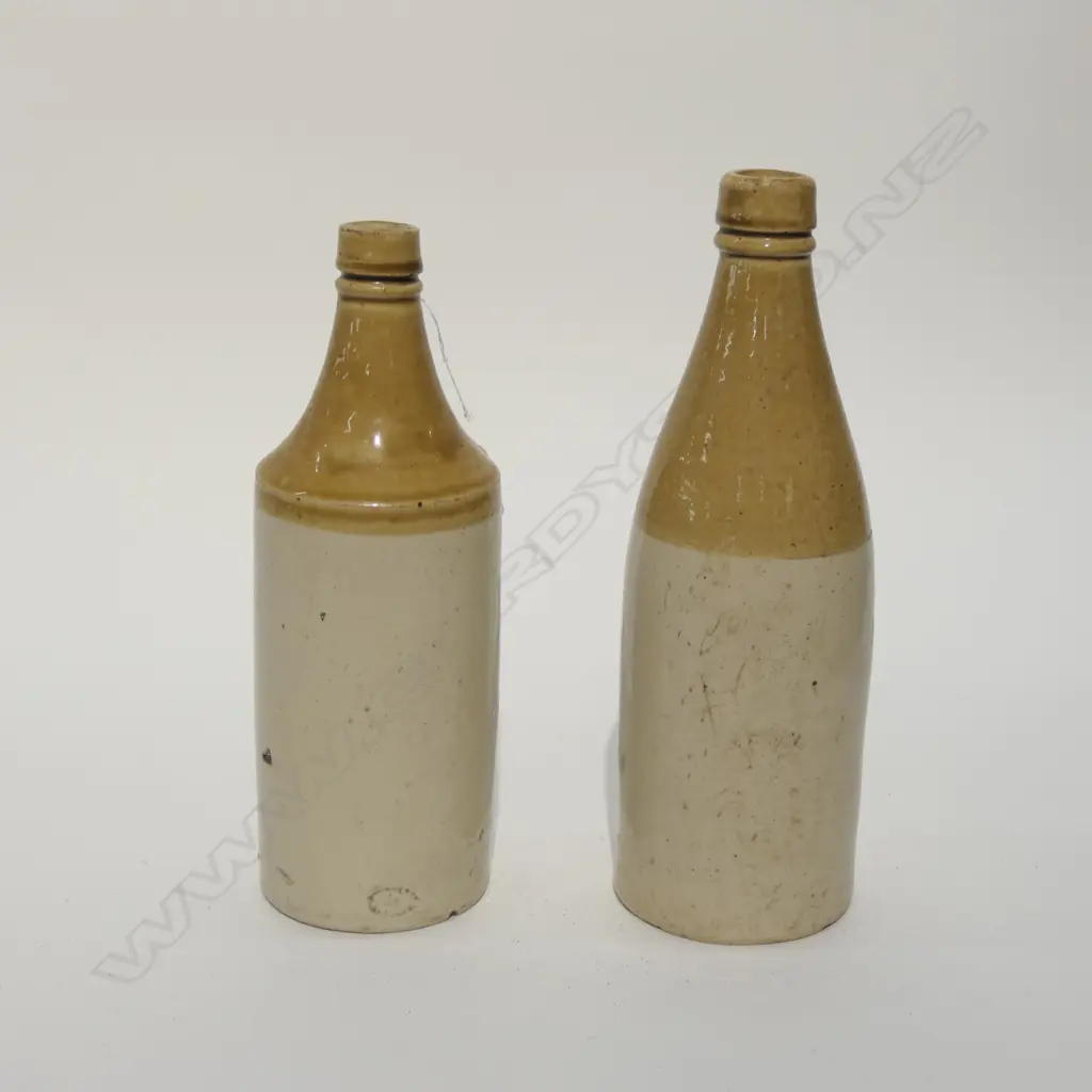 2 C1900 STONEWARE GINGER BEAR ? BOTTLES  Image 1++