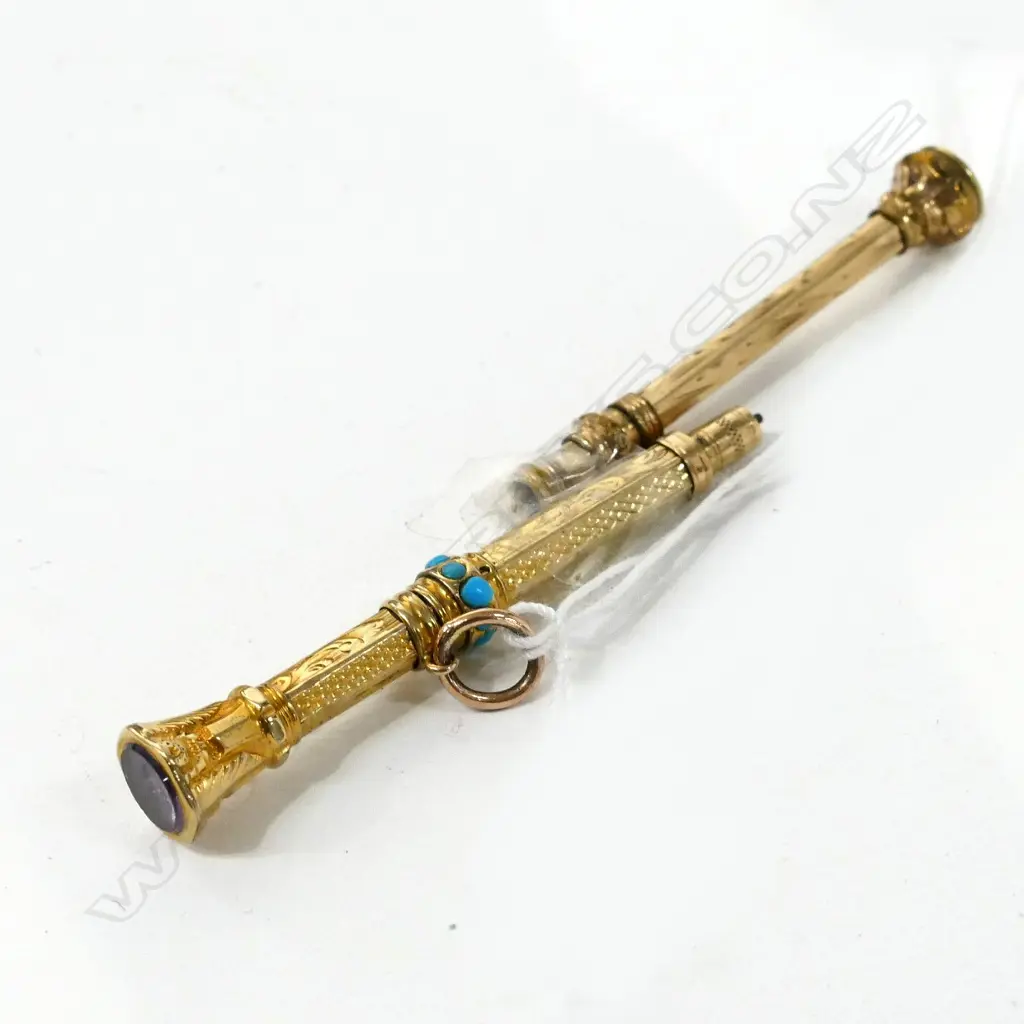 TWO GOLD PLATED PROPELLING PENCILS (AF) Image 1++