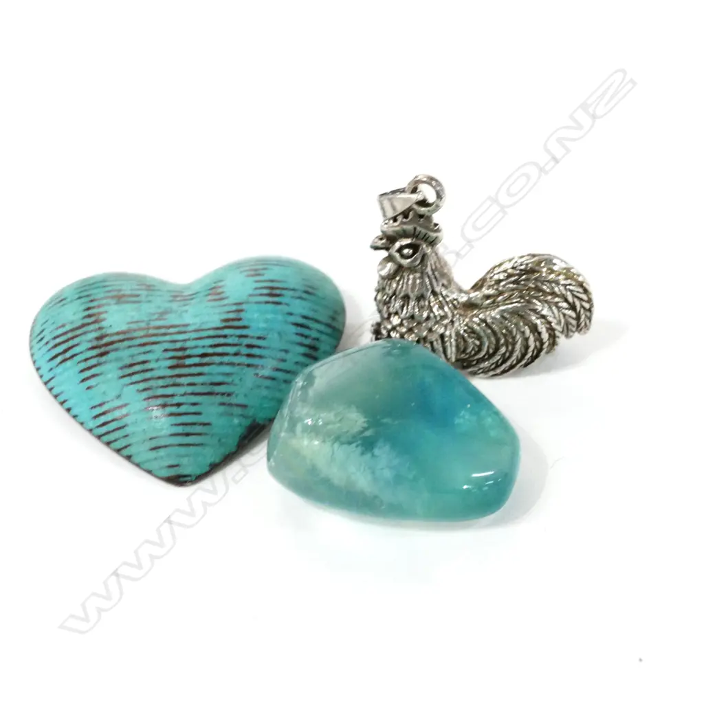 FUNKY BROOCH & SILVER ARTICULATED ROOSTER PENDANT Image 1++