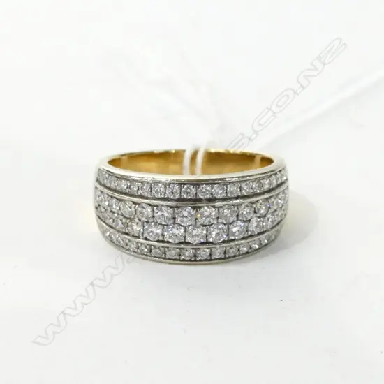 9CT Y/GOLD DIA. MULTI RING