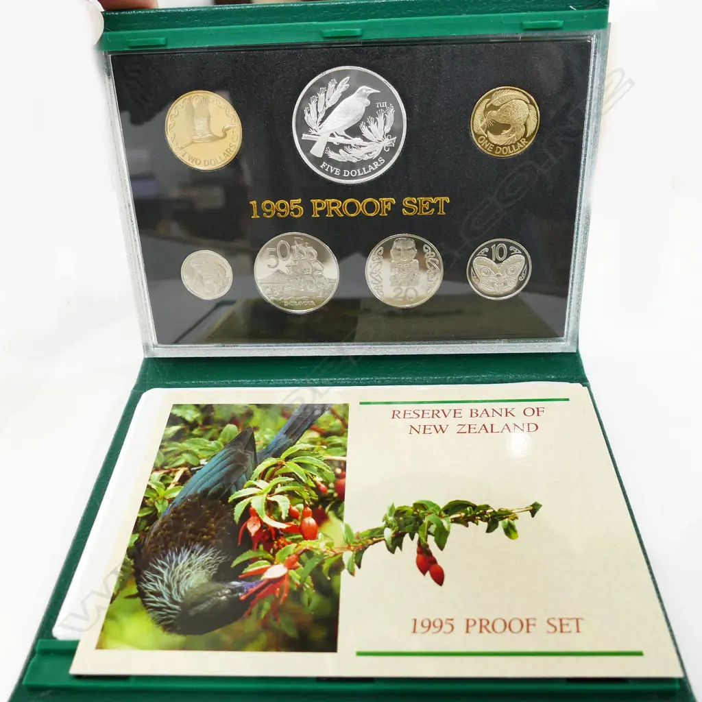 RESERVE BANK OF NZ PROOF SET (TUI) 1995 Image 1++