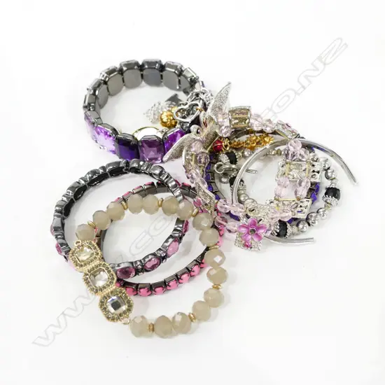COSTUME JEWELLERY, 10 BRACELETS
