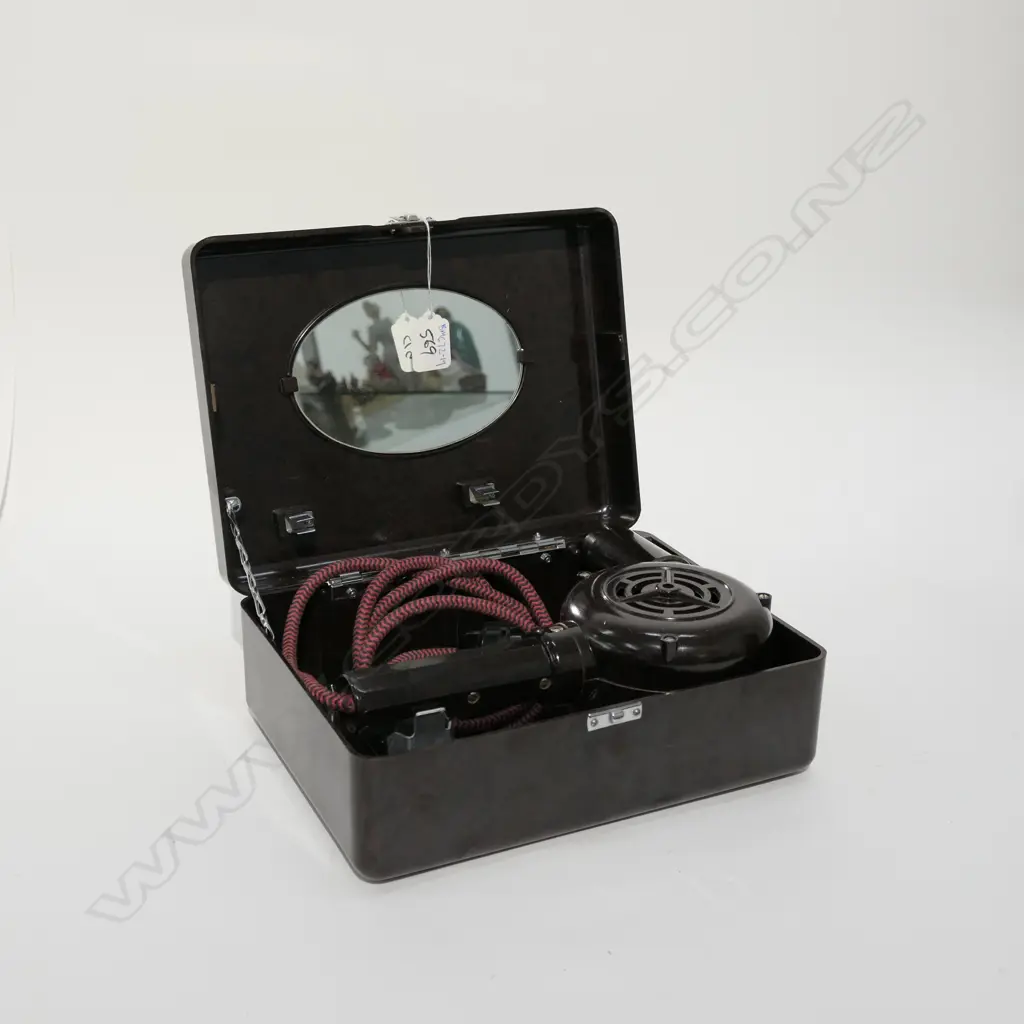 EARLY MODERNIST BAKELITE HAIRDRYER 'ORMOND' ENGLAND IN ORIGINAL CASE Image 1++